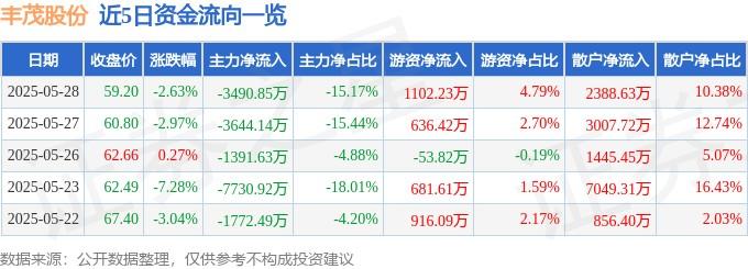 豐茂股份股價震盪解析：MSCI、端午節連假資金流向與業績警訊